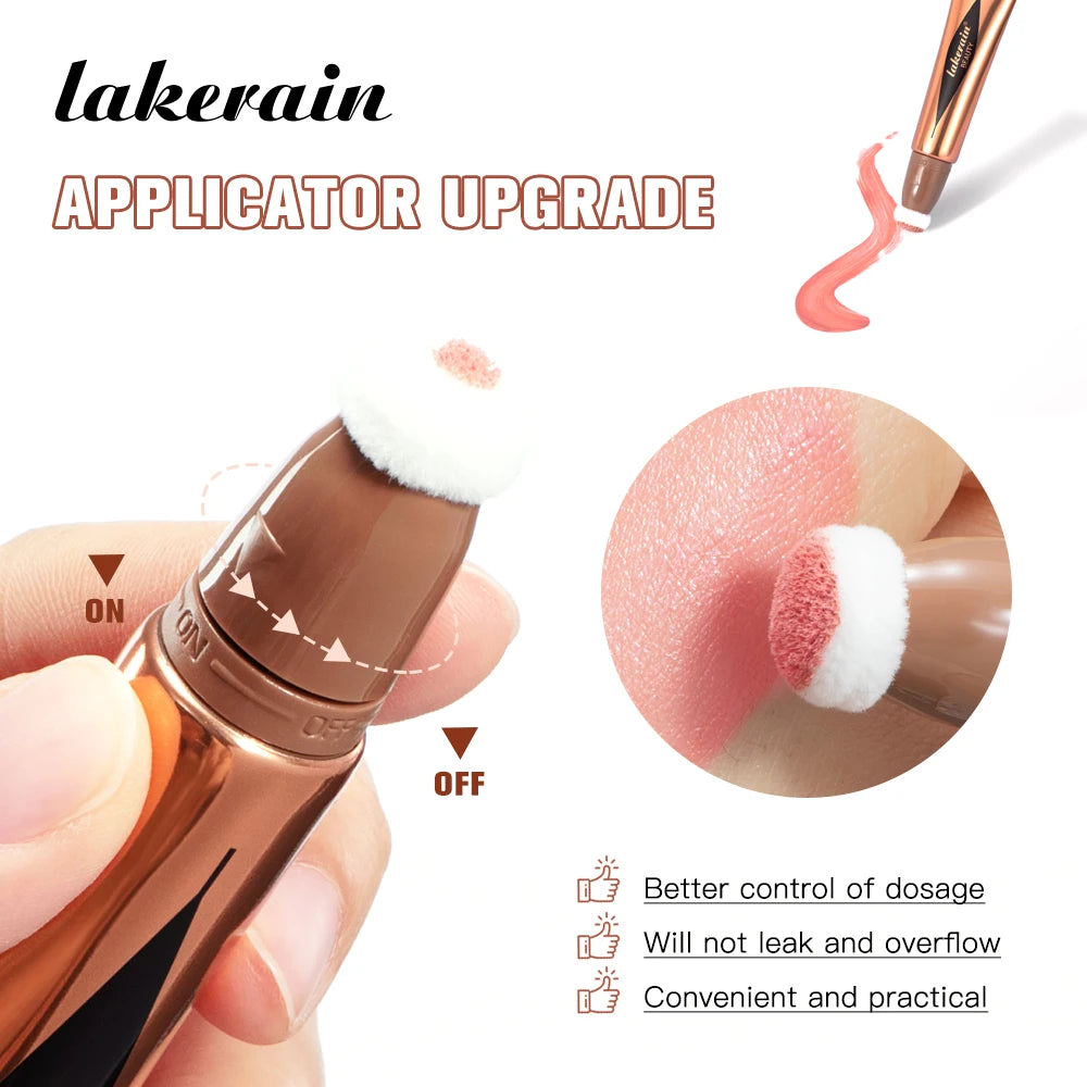 Beauty Blush Wand Easy Liquid Blush Gesichtsrouge Natürliche Creme Wangentönung Erhellen Sie die Augen Highlight Contour Stick Schwammkopf