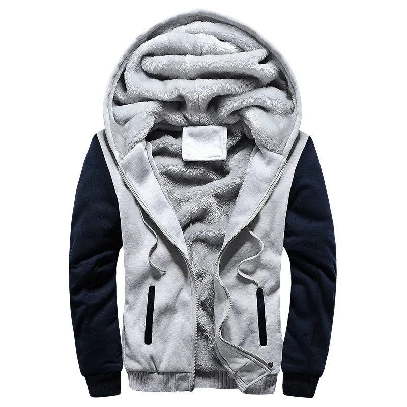 2021 neue Männer Hoodies Winter Dicke Warme Fleece Zipper Männer Hoodies Mantel Sportwear Männlichen Streetwear Hoodies Sweatshirts Männer 4XL 5XL