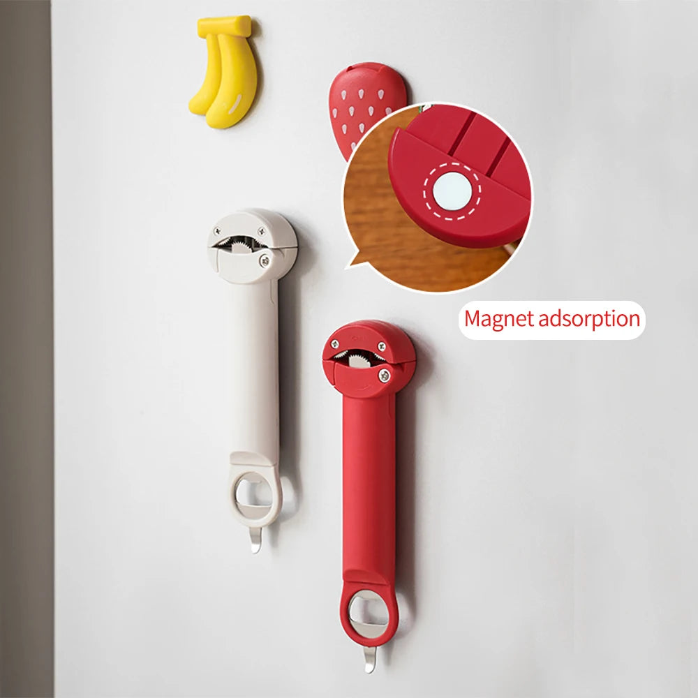 1pc 3-in-1 Dosenöffner Heimgebrauch Multifunktions-Flaschen öffner Küchengeräte Zubehör Magnet flaschen öffner