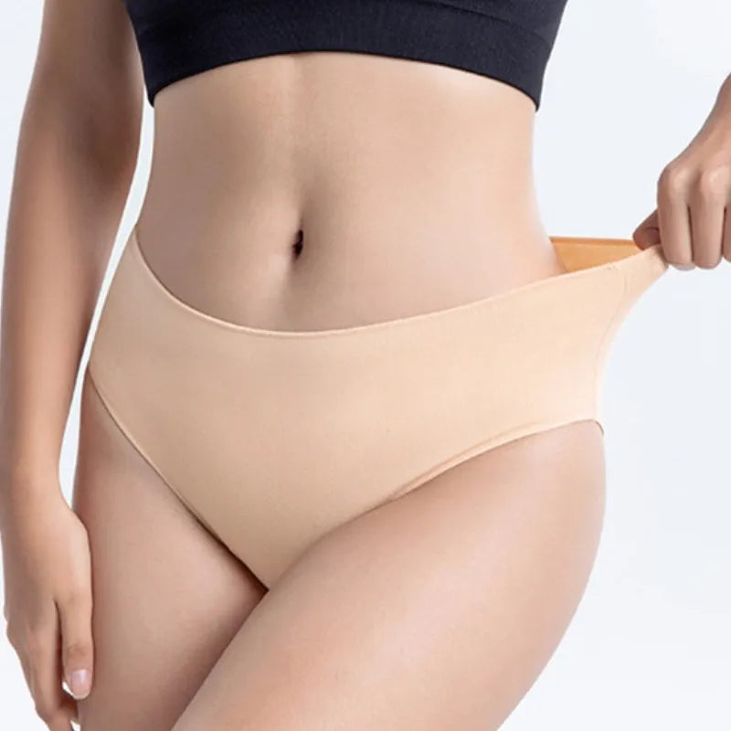 2 teile/satz Baumwolle Höschen Slips Frauen hohe Taille Unterhose einfarbige Hosen weiblich intimates comfot atmungsaktive Dessous M-2XL