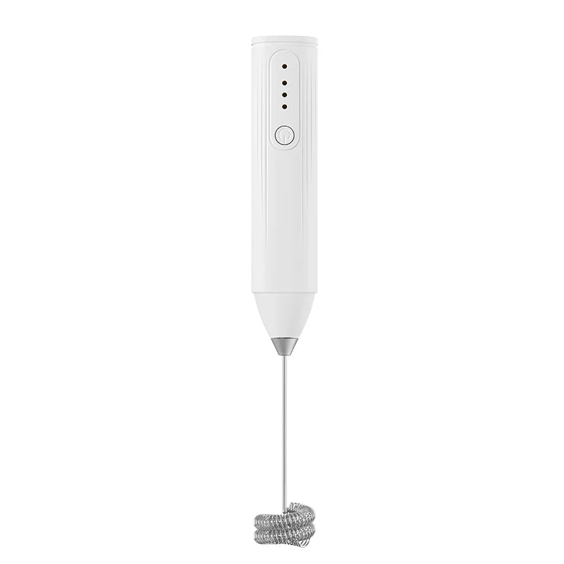 Kabelloser elektrischer Milchaufschäumer, wiederaufladbarer Milch- und Kaffeemixer, 3-stufiger Eierschläger für die Zubereitung von heißem Schokoladen-Latte-Schaum.