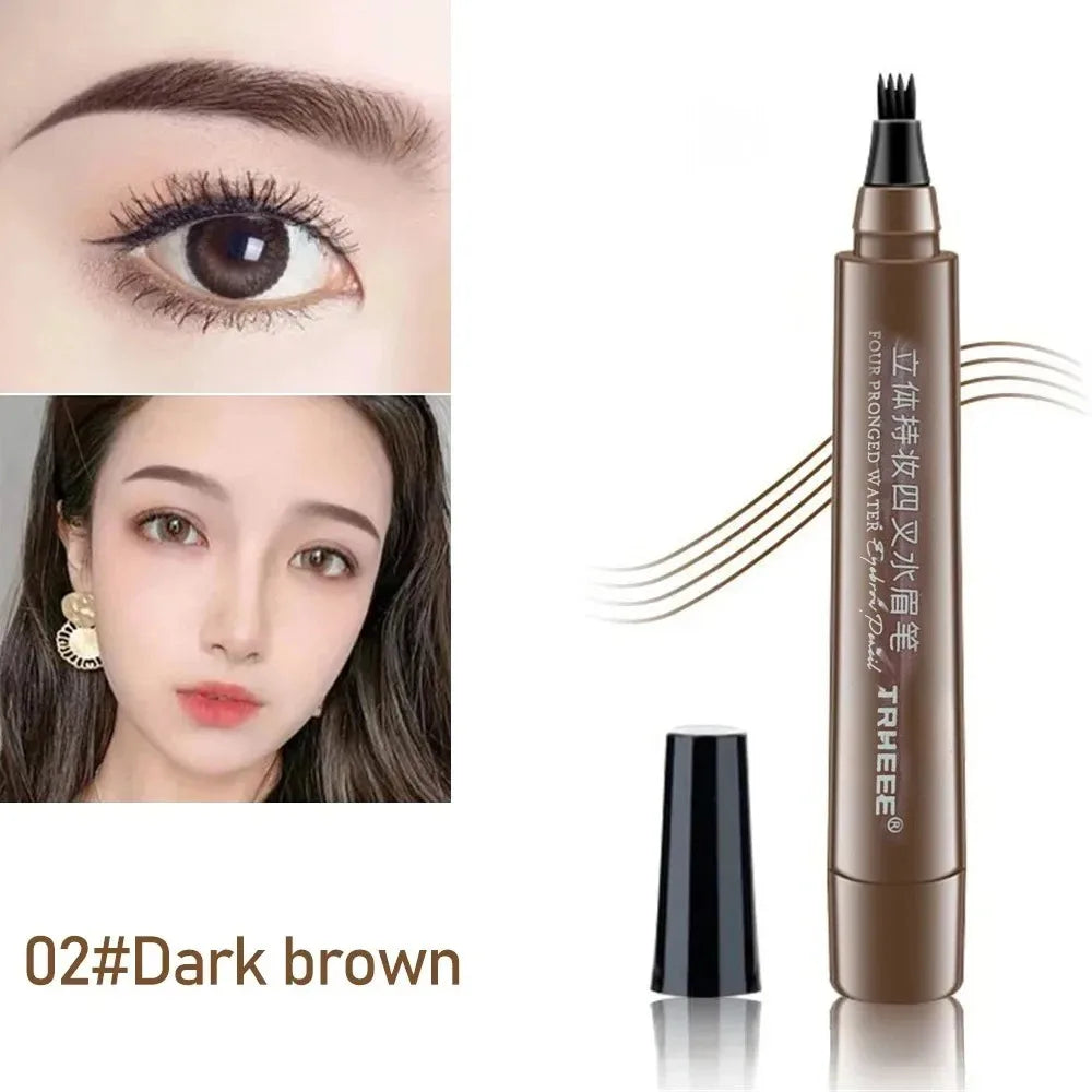 5 Farben Microblading Augenbrauenstift Wasserfester Flüssiger Augenbrauenstift Langanhaltender Augenbrauenstift 4-Punkt-Augenbrauenstift Kosmetik