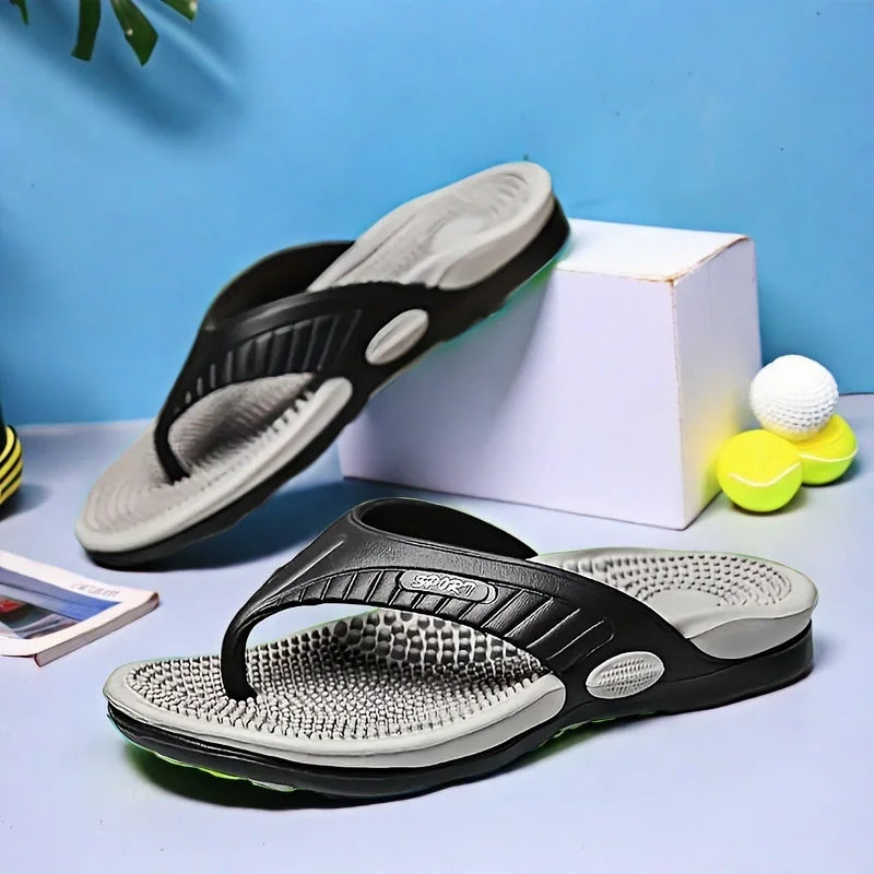 Leichte EVA-Sandalen für Herren mit Massagesohle, mehrfarbige Optionen, große Slip-On-Hausschuhe für den täglichen Gebrauch am Strand zu Hause im Freien