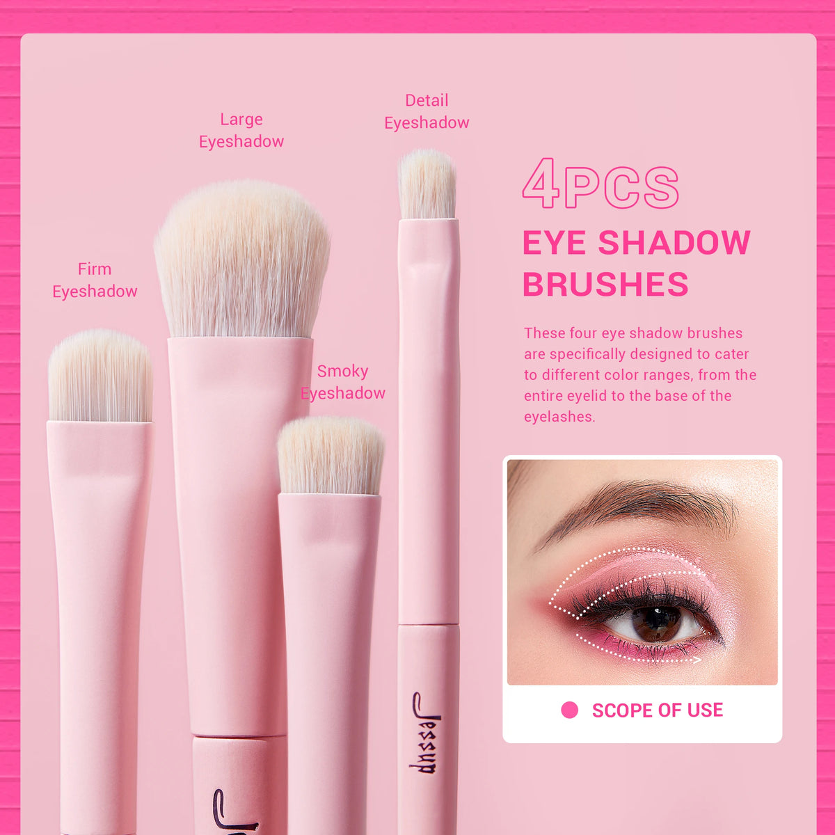 Jessup Lidschatten pinsel Set rosa Augen Make-up Pinsel Concealer Pinsel Premium vegane Lidschatten Liner Misch pinsel für Make-up, t496