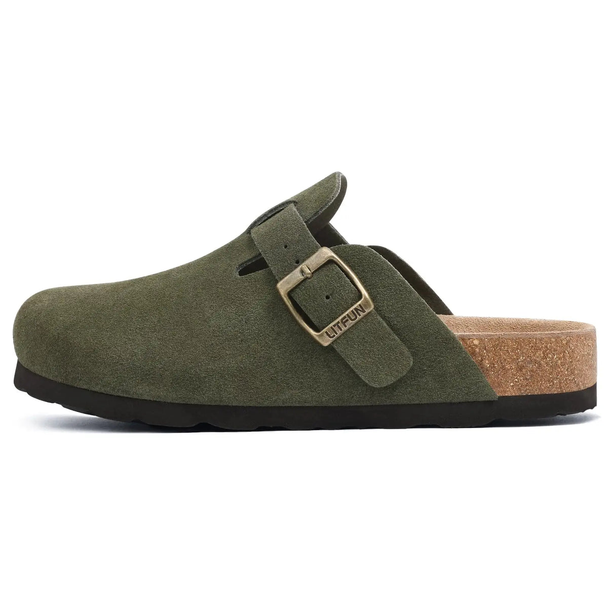Shevalues Herren-Wildleder-Clogs, weiche Leder-Pantoletten, Herren, neue Sommer-Männer-Kork-Sandalen, bequeme Slip-On-Unisex-Clogs mit Fußgewölbeunterstützung