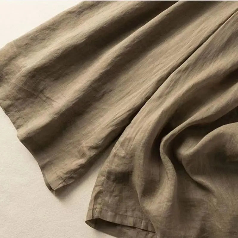 Lila Baumwolle Leinen Casual Elastische Hohe Taille Lose frauen Hosen Koreanische Mode Breite Bein Knöchel-Länge Hosen Für frauen 2024
