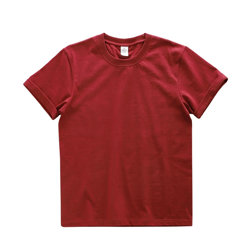 Dukeen 280gsm übergroße schwere T-Shirt für Männer Sommer Kurzarm T-Shirt Baumwolle einfarbig Top lässig T-Shirts ein Stück