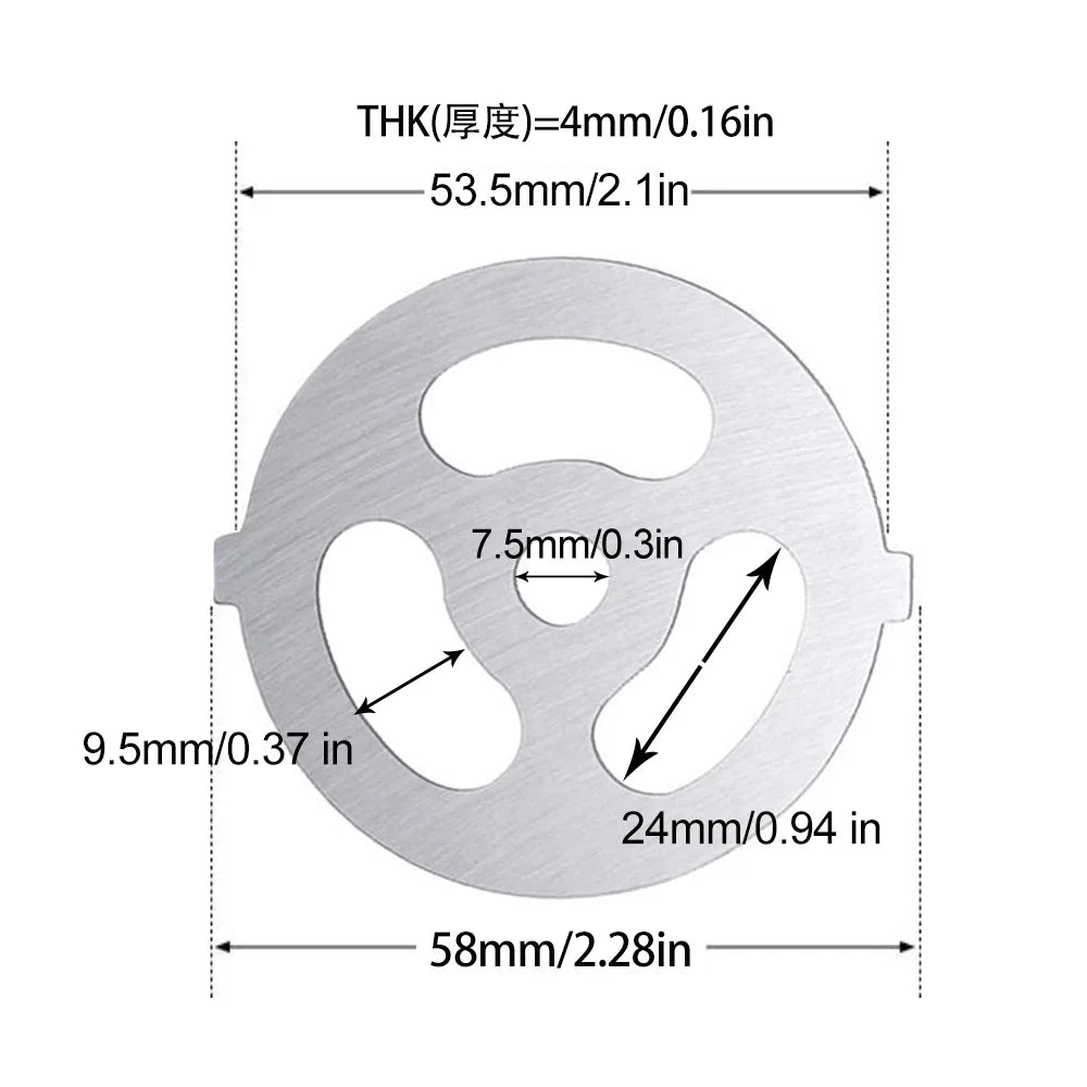 Fleischwolf Ritzel Mixer Ersatzteile Fleischwolf Messer Edelstahl Gitter für Fleischwolf Zubehör Küche Werkzeug