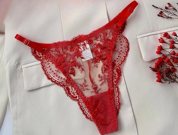 Spitzen-Stickerei-BH-Set mit ultradünnen Cups, transparente Mesh-Nachtwäsche für Frauen mit großer Oberweite, S-XL, Push-up, 32-38