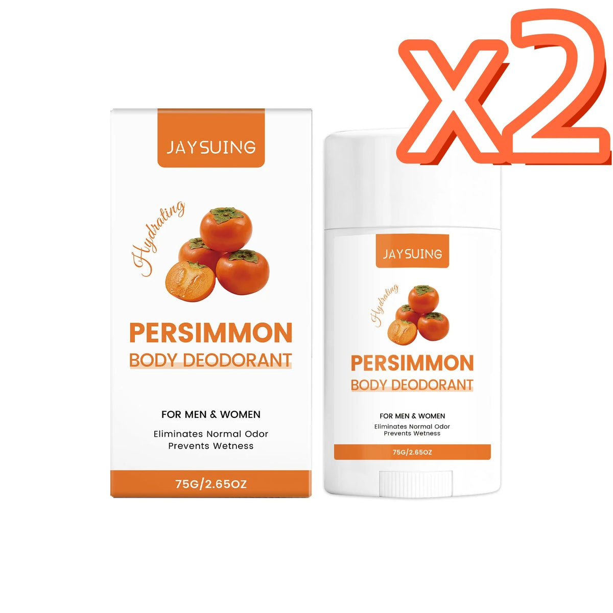 Persimmon-Duft Deodorant Stick Entfernt Körpergeruch Langanhaltende Erfrischung Reduziert Achselschweiß für Frauen und Männer Hautfreundliches Antiperspirant