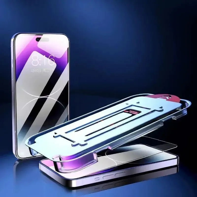 2 Stück Gehärtetes Glas Displayschutzfolie Anti-Blaulicht für iPhone 17 16E 16 15 14 13 12 11 Pro Max XS XS HD Klar Kratzfest