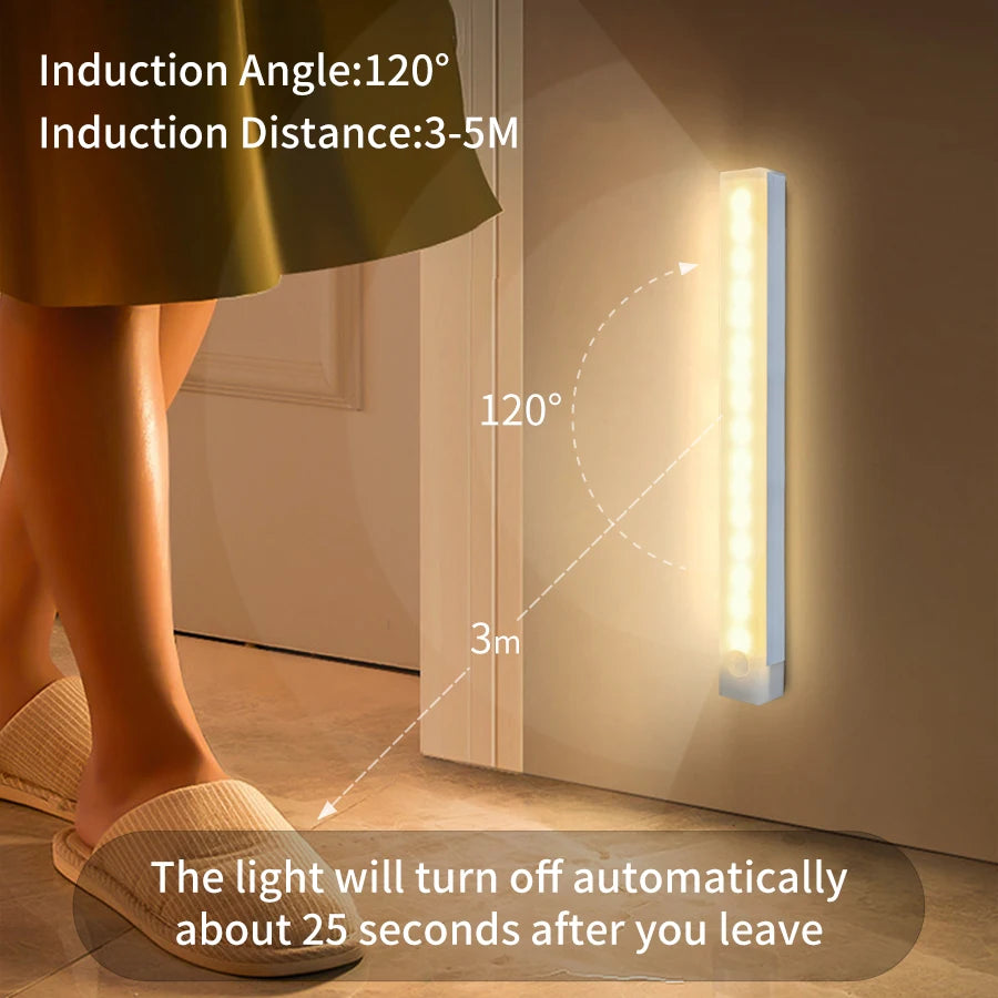 Bewegungs sensor LED Schrank Licht wiederauf ladbare Induktion Nachtlicht drahtlose tragbare Detektor Lampe Küche Treppe Hintergrund beleuchtung
