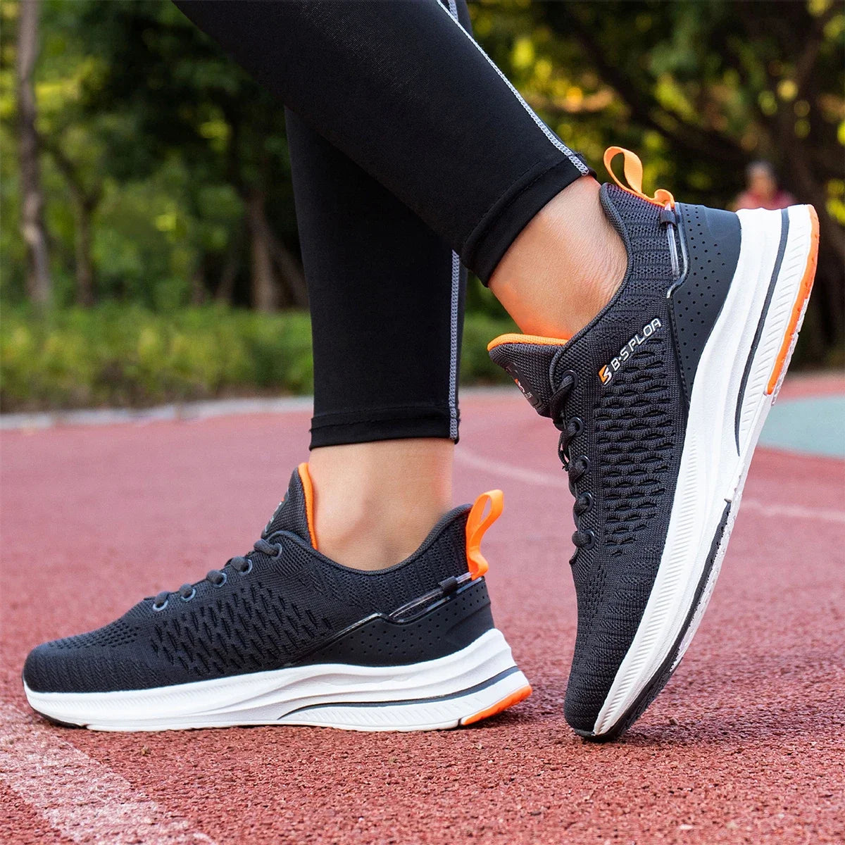 Baasploa Herren-Laufschuhe, neue atmungsaktive Mesh-Sport-Sneaker, Übergröße 41–48, klassische Freizeitschuhe für Herren, rutschfest, Outdoor-Komfort