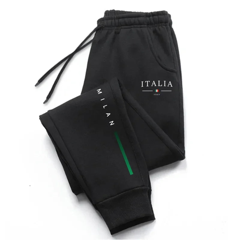 Herren-Jogginghose mit Aufdruck, lässige Sportbekleidung, Outdoor-Laufhose, modische, bequeme lange Hose mit elastischem Bund
