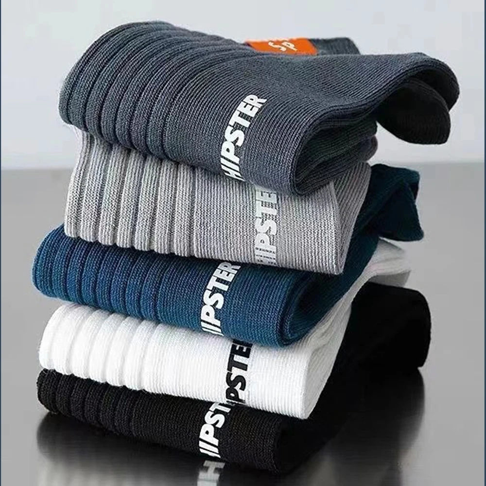5 Paar Herrensocken, hochwertige Frühlings- und Herbstverdickte, atmungsaktive Bootssocken, niedrig geschnittene Socken mit flachem Mund, Freizeitsocken für Herren