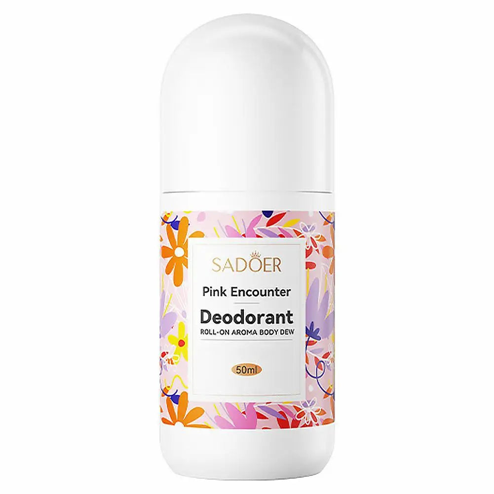 SADOER 50ml Original Deodorant Romantischer Rosenduft Roll-On Aroma Körperdeo Blaue Windspiele Rosa Begegnung Antitranspirant