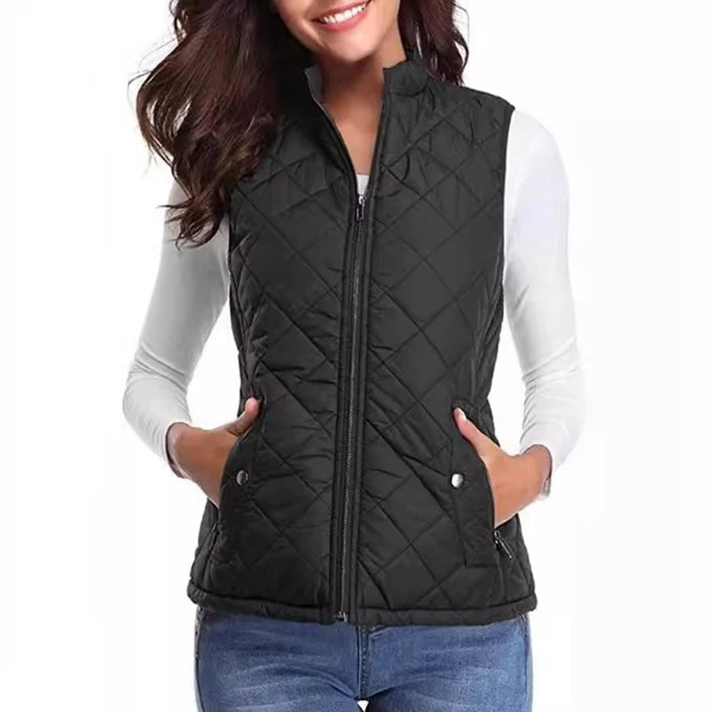 Frauen Warme Freizeit weste Herbst und Winter Baumwolle Vestsuit mädchen Flexible Thermische Winter Warme Jacke Weste