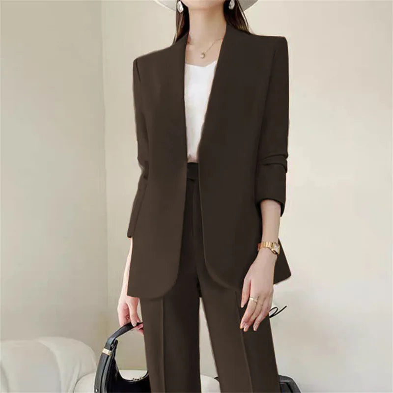 Neu im Trend: 2-teilige Damen-Outfits für Frühling und Herbst – Koreanische Hosen-Sets, elegante Pendler-Anzüge mit Mantel, 2-teilige Damen-Sets