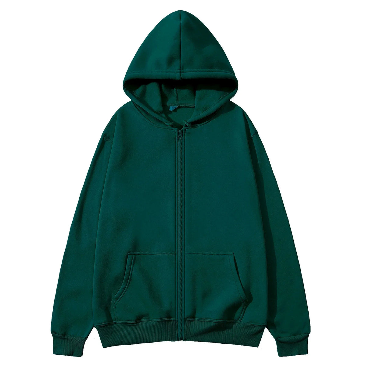 Einfarbige Damen-Kapuzenpullover mit Reißverschluss, Herbst, lässige Sportbekleidung, trendiger, bequemer, langärmeliger All-Match-Taschen-Kapuzenpullover