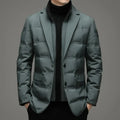 2025 Hochwertige Daunenjacke für Herren Winter Business Casual Mode Elegante Entendaunen Mittellange Daunenjacke