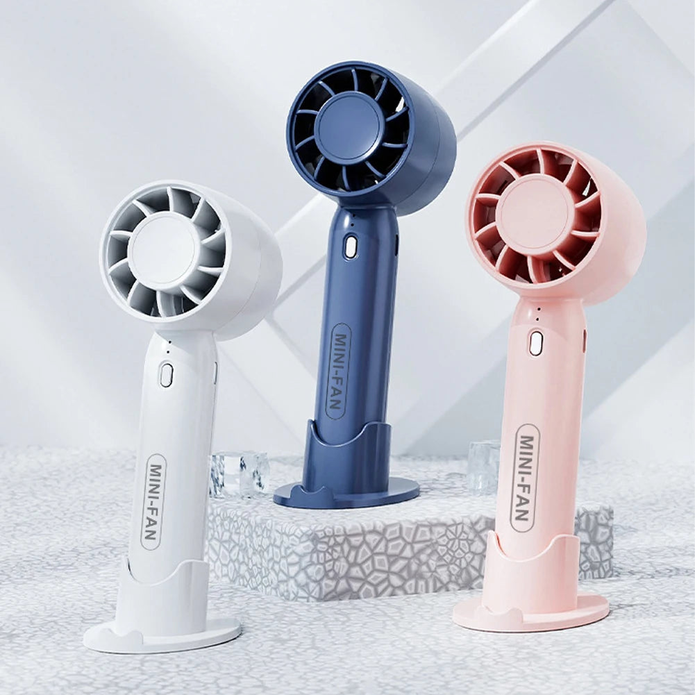 2-in-1-Handventilator für den Schreibtisch, Mini-USB, wiederaufladbar, tragbares Kühlgerät, starker Wind, leichtes Gehäuse, langlebige Batterie