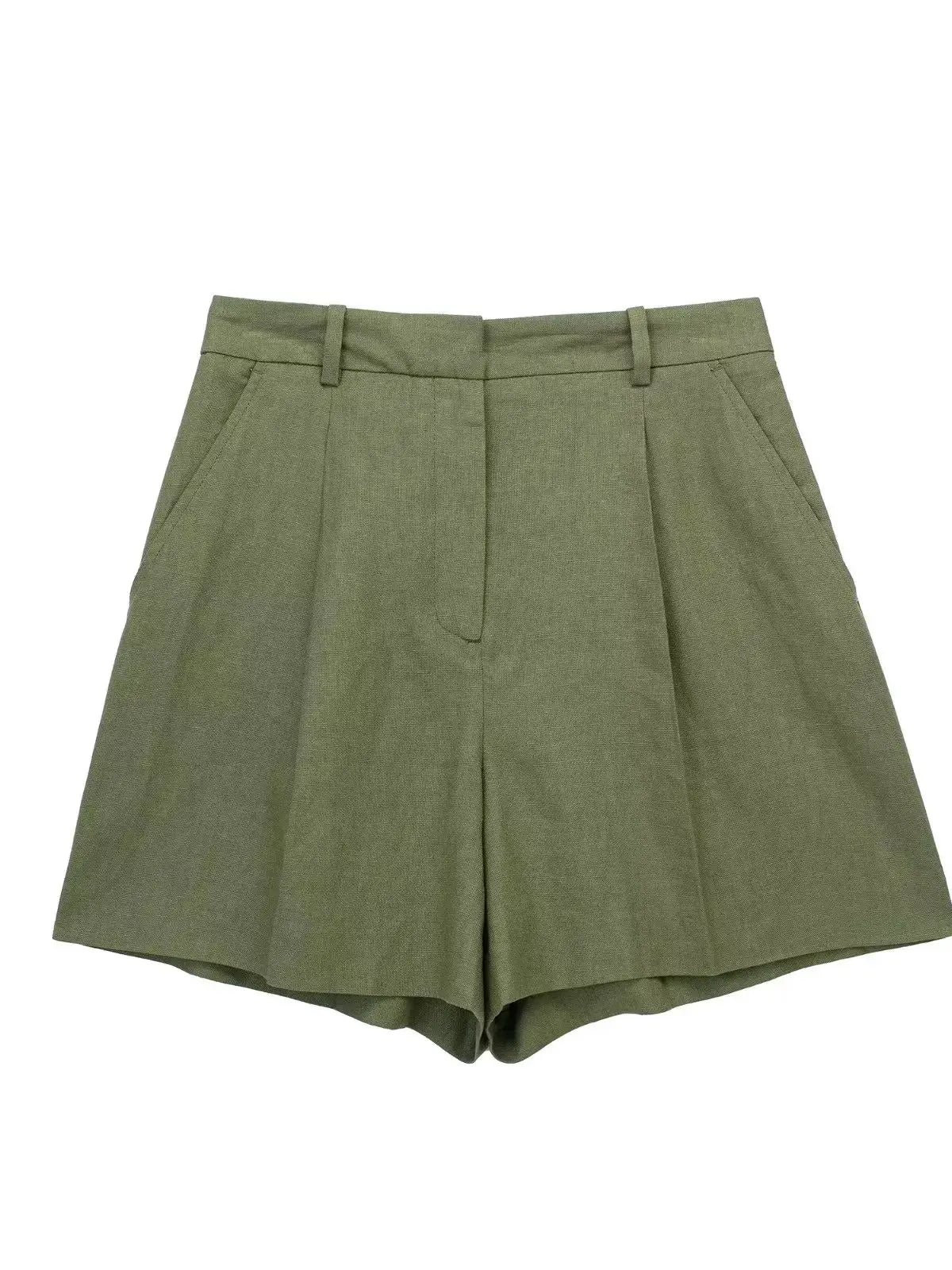 KONDALA Büro Dame Sommer 2023 Anzüge Frauen V-ausschnitt Single Button Ärmellose Blazer + Hohe Taille Breite Bein Shorts stilvolle Frauen Sets