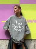 Rosa Brief Design Gewaschen T Shirt Frauen Vintage Baumwolle T-shirts Streetwear Weiche Mineral Tees Mädchen Lose Weibliche T Tops Y2k