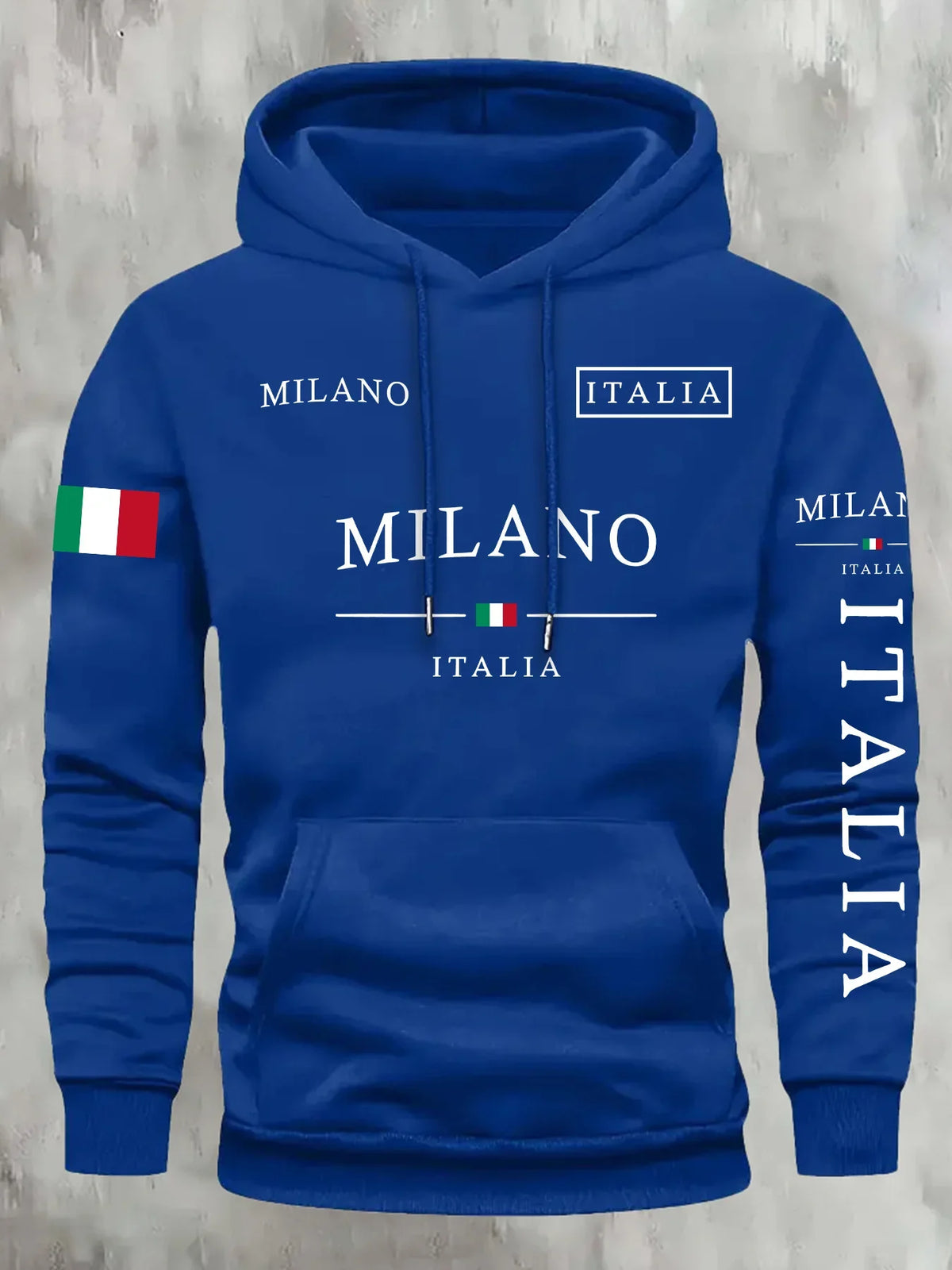 Milan Flag Print Herren Damen Pullover Hoodie Street Casual Sport Outdoor Exercise Jersey Herbst Winter Warm Sweatshirt Top Kleidung
