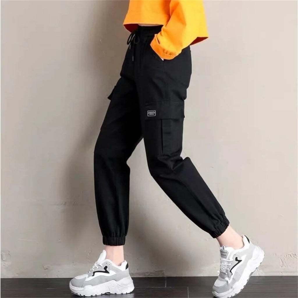 Coole Cargo Hosen Frauen Casual Harajuku Jogger Hohe Taille Lose Weibliche Hip Hop Hosen Koreanische Punk Hosen Lustige Capri Femme