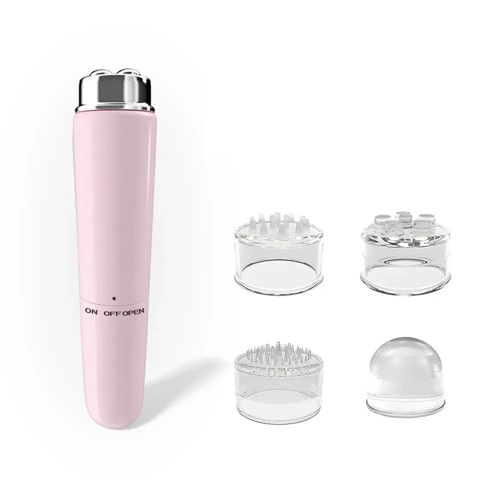 4-in-1 elektrisches Gesichtsmassagegerät, Mikrovibration, Augenschönheitsinstrument zum Entspannen von Augen, Augenringen, Tränensäcken, Falten und Schwellungen