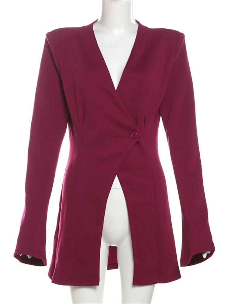 Winter-Modeanzug für Damen: Elegantes, schmales V-Ausschnitt-Set mit Patchwork und langen Ärmeln – Ideal für Pendlerinnen und Streetwear – Retro 2026