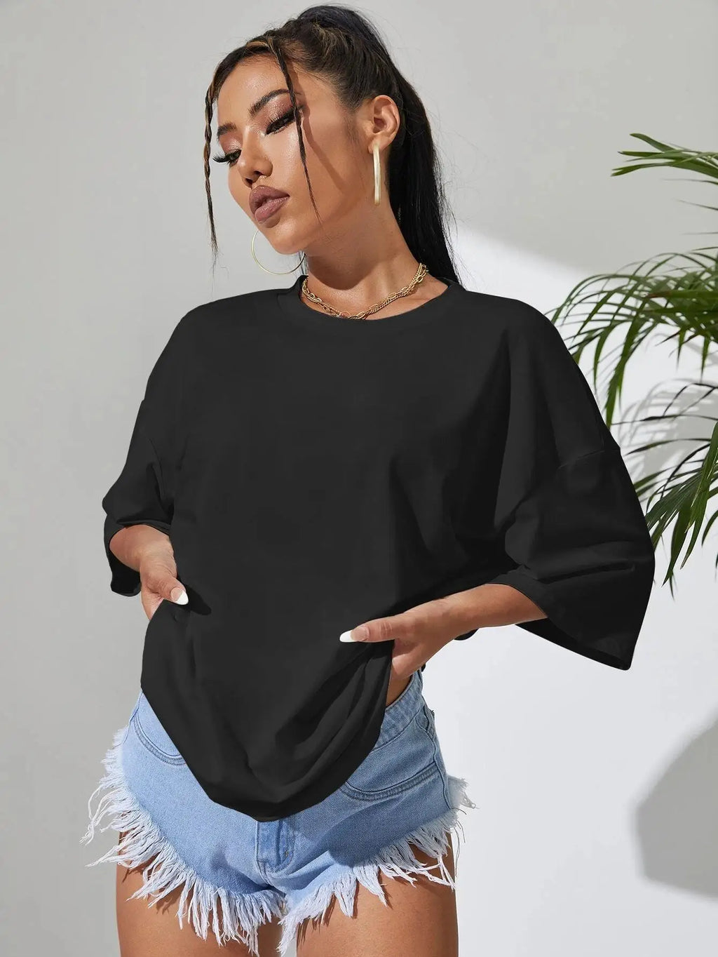 Einfarbig Kurzarm Frauen Fitness Baumwolle Weiche T-shirts Atmungsaktiv Bequeme Kleidung Grundlegende Alle Spiel Lose T Shirt Weibliche