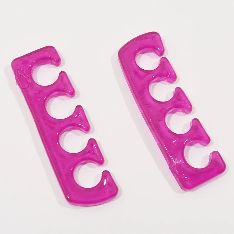 2 teile/satz weiche Silikon Finger Zehen Separator rosa/klare Füße Pflege Nagel Werkzeug Maniküre Pediküre Fuß stütze Unterstützung Assistent Politur