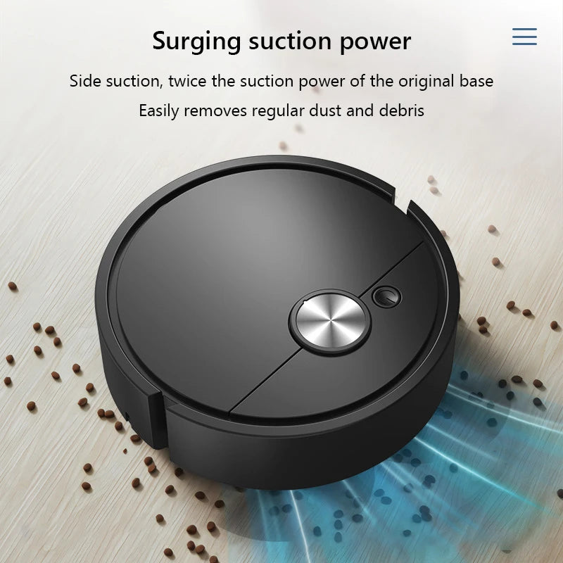 3-in-1-Smart-Kehrroboter, kabelloser Assistent, Wischreiniger, einfach zu bedienende Mini-Reinigungsmaschine für Teppiche, Hartböden, Tierhaare