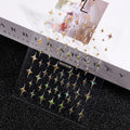 1Pcs 3D Gold/Silber/Weiß/Schwarz/Stern Nail art Aufkleber 3D Holographische Laser Stern Transfer nagel Decals DIY 3D Sterne Nagel Aufkleber