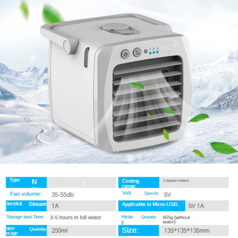Tragbare Klimaanlage persönlicher Luftkühler USB persönlicher Desktop-Lüfter Mini-Luft-Desktop-Luftbe feuchter Lüfter