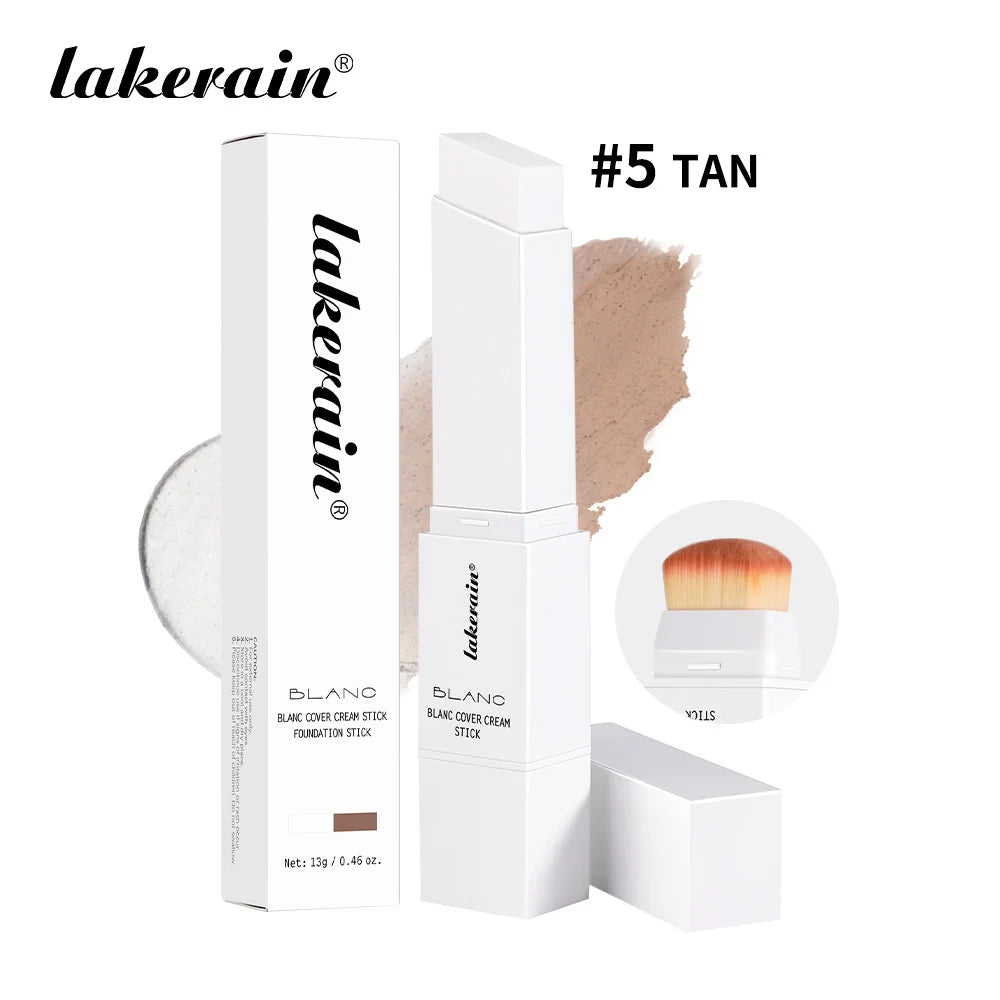 Farbwechselnder Foundation-Stick Blanc Foundation Koreanisches Make-up Basis Hochdeckender Concealer Natürlicher Nude 2-in-1 Foundation-Stick