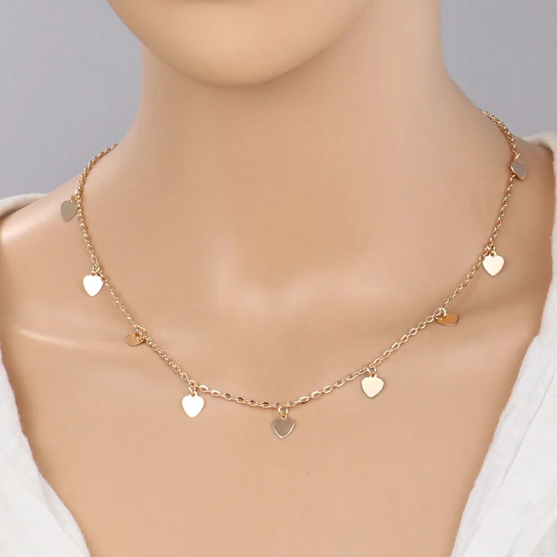 Neue Gold Farbe Pailletten Münzen Anhänger Halskette für Frauen Böhmischen Choker Halsketten Damen Hals Kurze Kette Collares Schmuck Geschenke