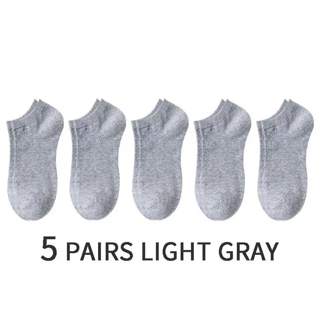 5 Paar Herren Socken Boot schwarz Business einfarbig atmungsaktiv bequem hohe Qualität Knöchel