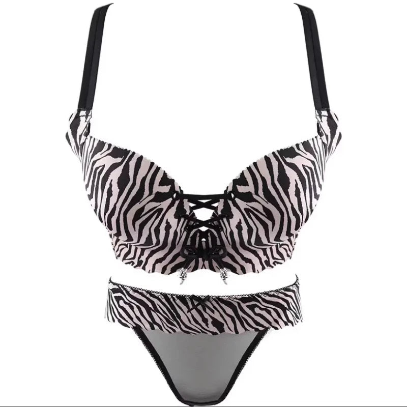 Sexy, verdicktes Push-up-BH-Set für Damen, kabelloser Komfort-BH mit verstellbarem Kordelzug, gepolsterte Bralette, schöner Rücken, elegante Dessous