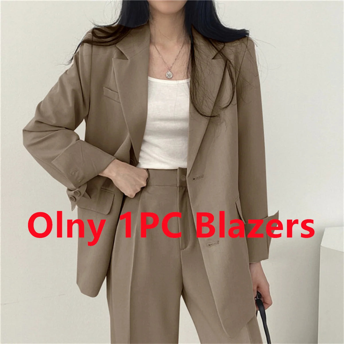 2026 frühjahr Neue frauen Kleidung Anzug Jacke Casual Hosen Set Breite Bein Anzug Hosen Elegante Büro Dame Business Anzug set Blazer