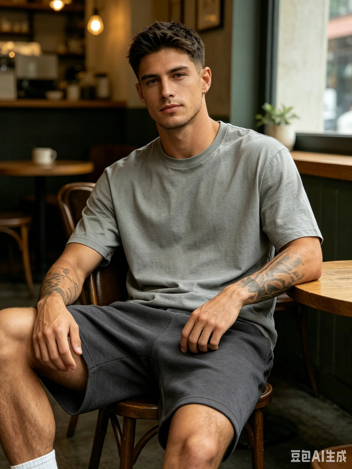 Sommer Herren Dunkelgraue Schnürlose Lounge-Shorts Elastischer Hoher Bund Weicher Strickstoff Lose Taschen Tägliche Freizeit-Gym-Shorts