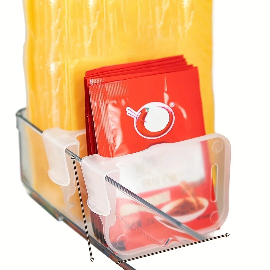 8 stücke Kühlschrank Seite Tür Sortierung Partition Karte Schnalle Küche Schlafzimmer Lagerung Lagerung Sortierung Box Raum Division