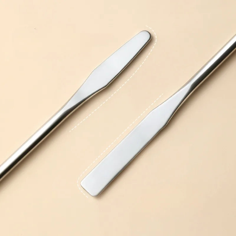3 Stück Dual-Ended Edelstahl-Mischspatel – perfekt für Nagelkunst, Make-up und Kunsthandwerk, geruchlos