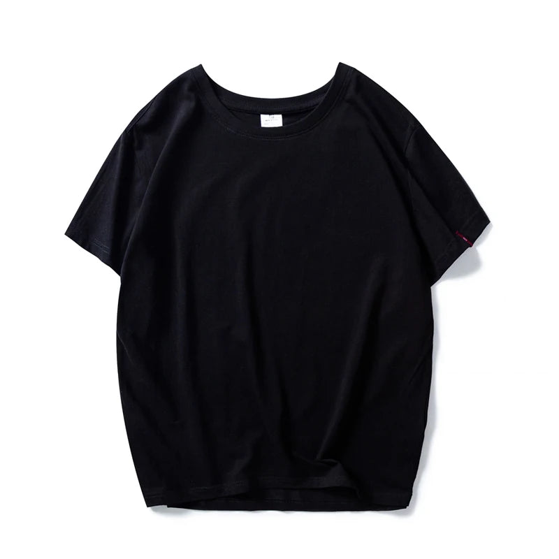 MOINWATER Neue Frauen Schwarz Weiß T-shirts Dame Solide Baumwolle Tees Kurzarm T shirts Weibliche Sommer Tops für Frau