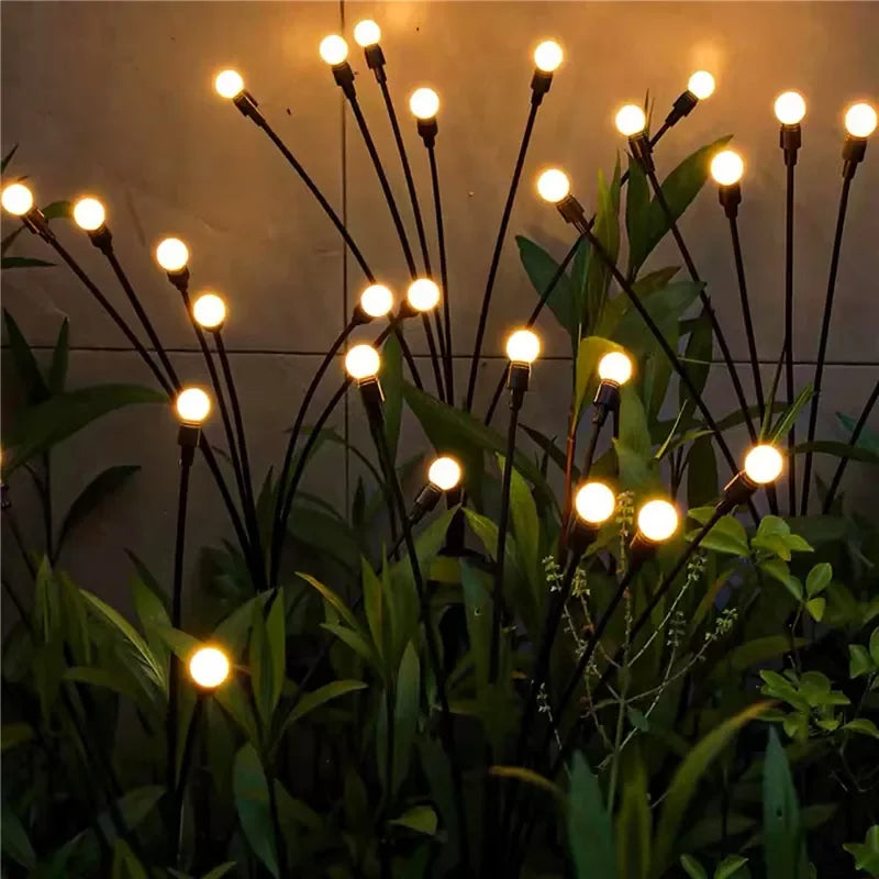 Solar-LED-Feuerwerkslichter für den Außenbereich, Löwenzahn-Rasenlampe, schwingende Starburst-Landschaftsbeleuchtung, 1–4 Stück, für Hof, Terrasse, Gartendekoration