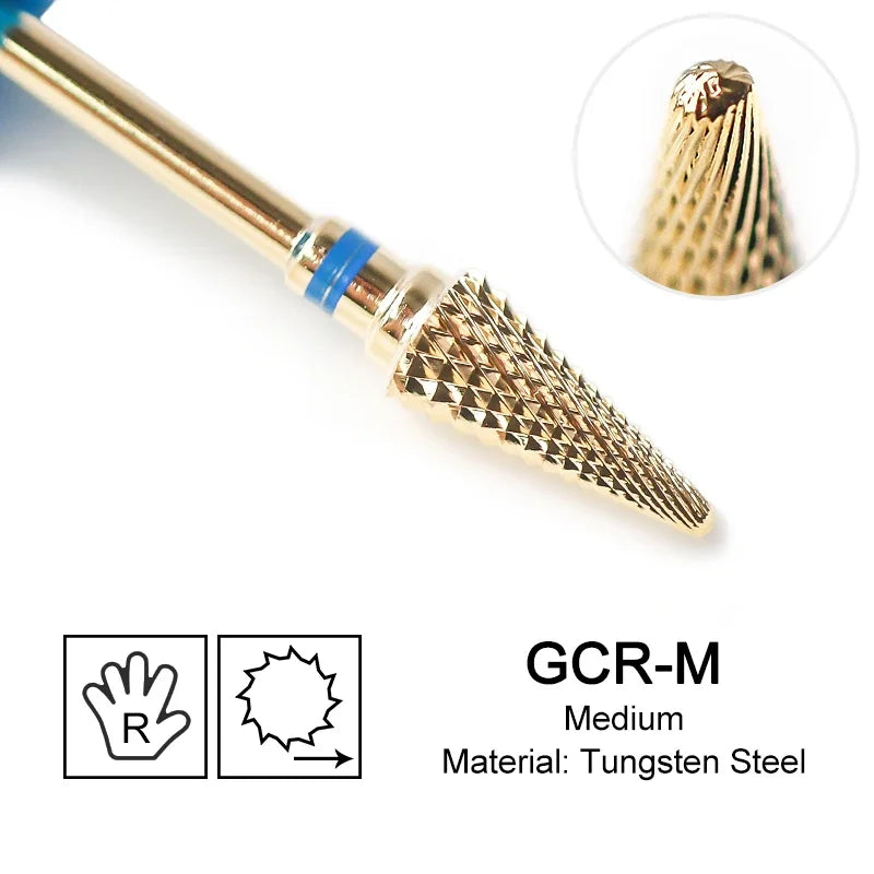 Nagel Bohrer Bits Hartmetall Große Kegel Elektrische Fräser Gel Polish Remover Schleifen Werkzeuge DIY Zubehör Liefert