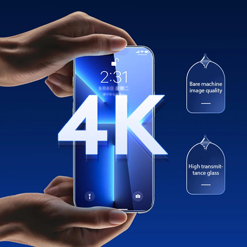 4PCS gehärtetes Glas für iPhone 14 Pro Max 14 Plus 14Pro Displayschutzfolie für iPhone 13 15 12 11 Pro Max 12Mini 13 Mini Glas