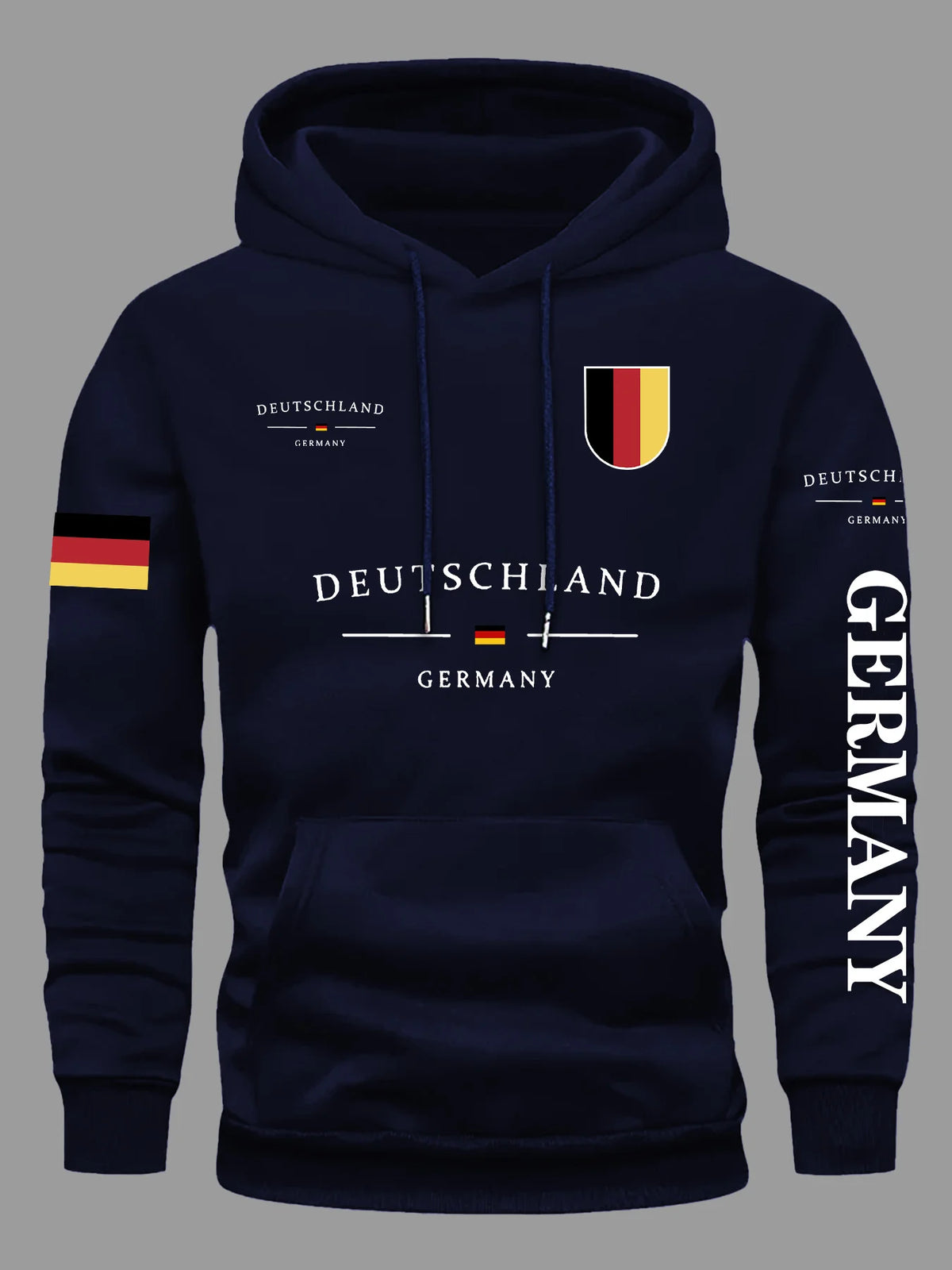 DEUTSCHLAND Flagge Herren Damen Hoodie Outdoor Street Sports Trikot Rennteam Training Fans Frühling Herbst Winter Sweatshirt