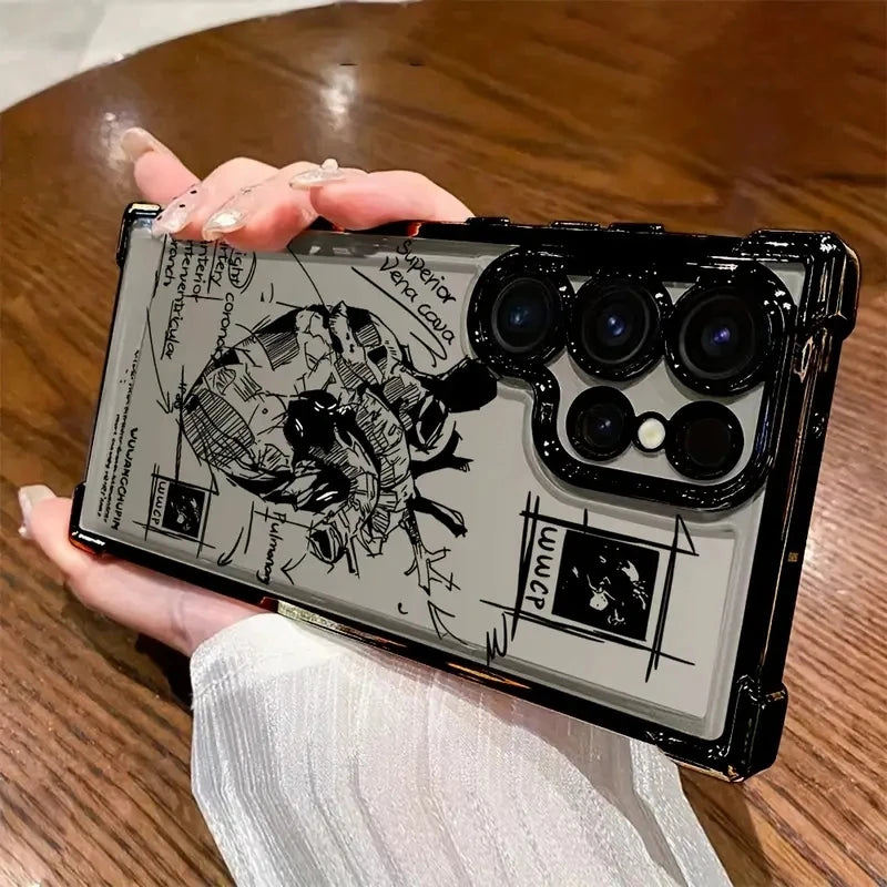 Kreative Herzmodell-Handyhülle für Samsung Galaxy S26 S25 S24 Ultra S23 S22 S21 FE A56 A55 A54 A35 Cover